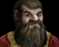 A portrait of a Male dwarf in Wizardry 8.