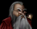 A portrait of a gnome in Wizardry 8.