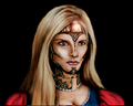 A portrait of a female human in Wizardry 8.