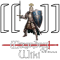 Alternate square version of the current Wizardry Wiki's logo featuring Knight of Diamonds from Wizrogue: Labyrinth of Wizardry.