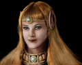 A portrait of a female elf in Wizardry 8
